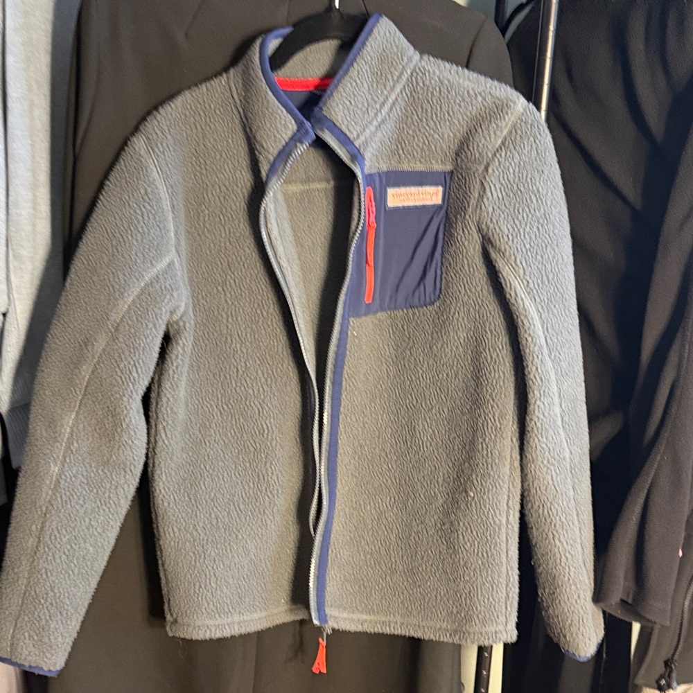 Vineyard Vines Kids Gray Fleece Jacket